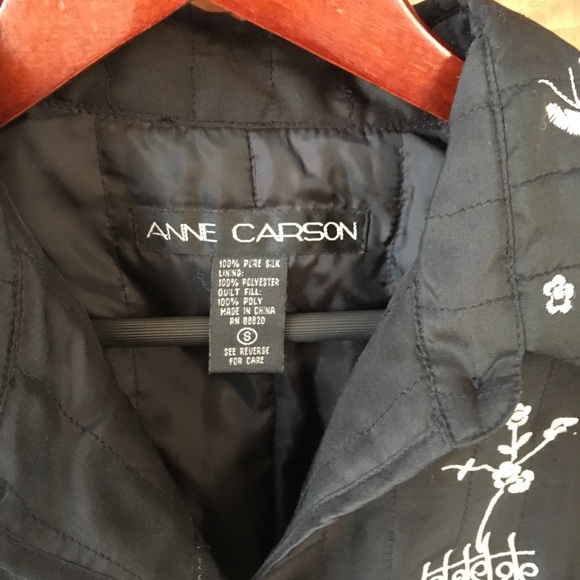 Ann Carson Silk Embroidered Quilted Jacket - Picture 2 of 6